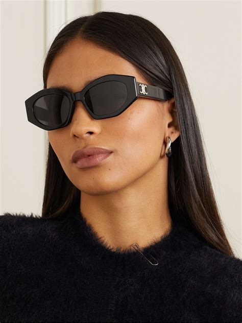 black cat eye celine sunglasses|celine 54mm cat eye sunglasses.